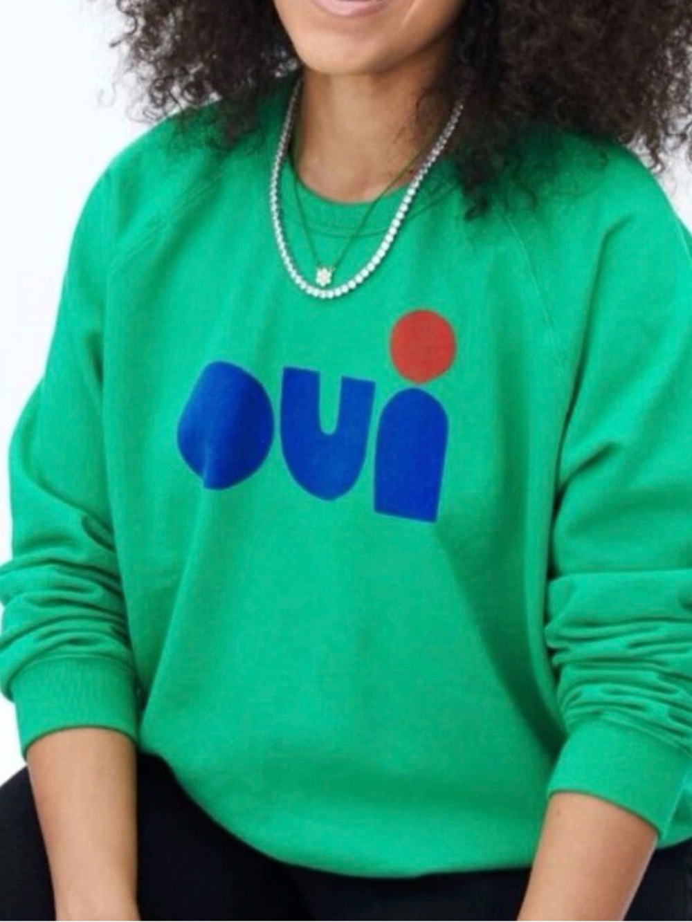 Clare V ‘oui’ crew sweatshirt
